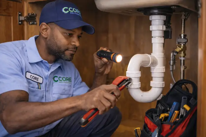 Professional plumber fixing a leak in Brooklyn