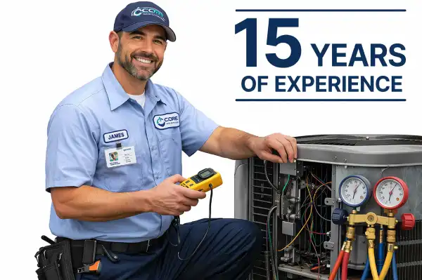 Over 15 years of HVAC and plumbing experience