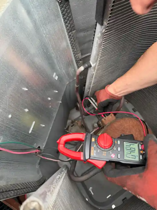 Electrical testing on AC compressor in Brooklyn
