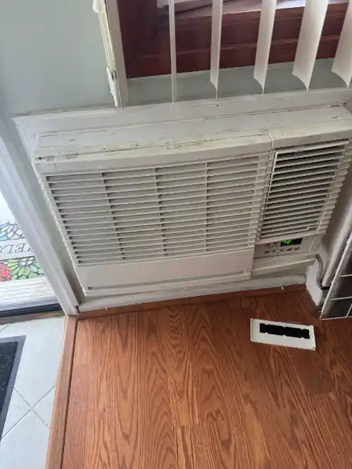 Friedrich window air conditioner exterior inspection view