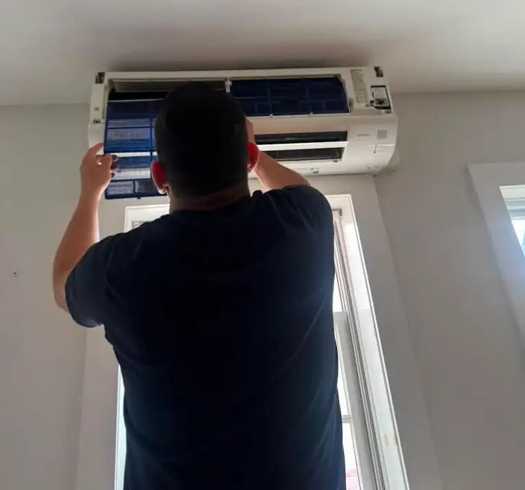 HVAC repair technician working in Brooklyn